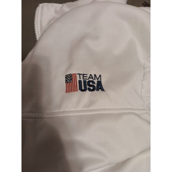 Vtg Olympic Committee Jacket Mens XL White Full Zip Team USA Track Sports - Picture 4 of 4